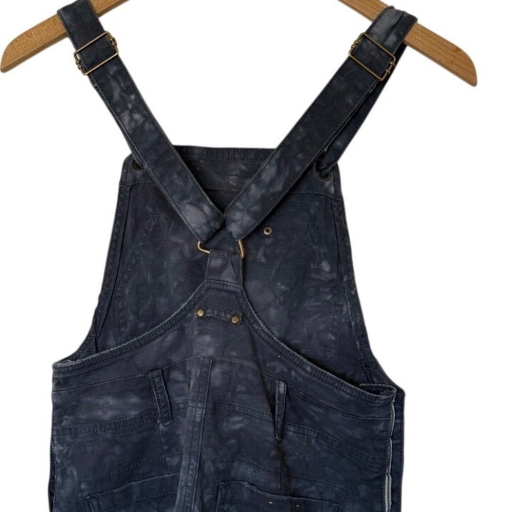 Anthropologie overalls Womens 27P Grey Tie Dye Utility twill quiet luxury Y2K - Picture 6 of 8